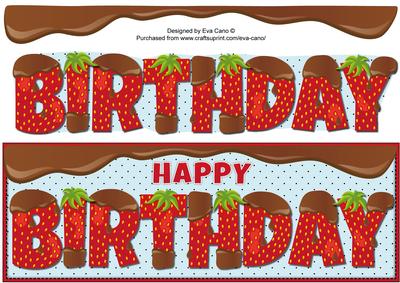 Strawberries & Chocolate Birthday Large Dl