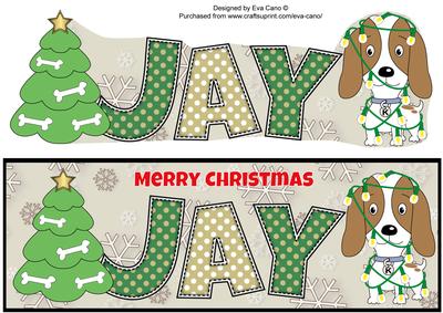 Kosmo the Dog Christmas Jay Large Dl