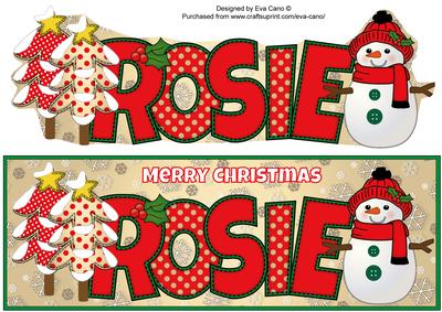 Cute Snowman Rosie Large Dl
