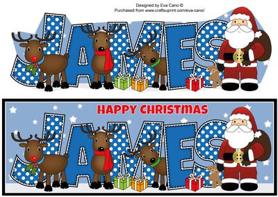 Santa and His Reindeers James Large Dl