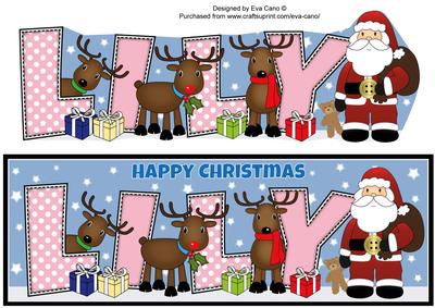Santa and His Reindeers Lily Large Dl