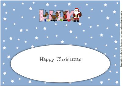 Santa and His Reindeers Lily Large Dl Insert