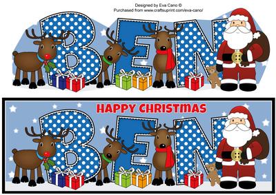Santa and Reindeers Ben Large Dl