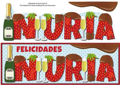 Bubbly, Strawberries & Chocolate Nuria Large Dl