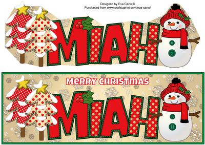 Cute Snowman Miah Large Dl