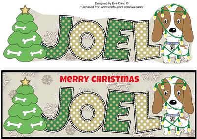 Kosmo the Dog Christmas Joel Large Dl