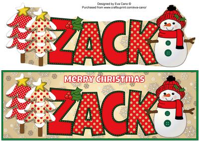 Cute Snowman Zack Large Dl