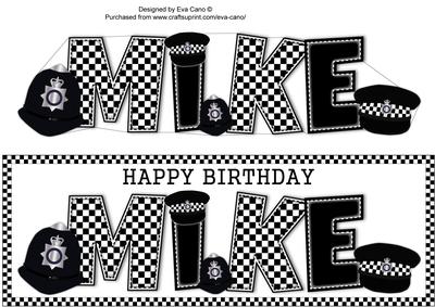 Police Hats Mike Large Dl