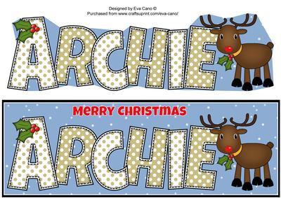 Rudolf the Red Nose Reindeer Archie Large Dl