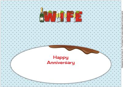 Bubbly, Strawberries & Chocolate Wife Large Dl Insert