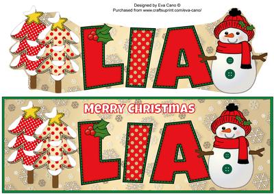 Cute Snowman Lia Large Dl