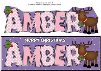 Rudolf the Red Nose Reindeer Amber Large Dl