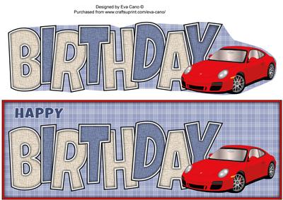 Birthday Porsche Large Dl
