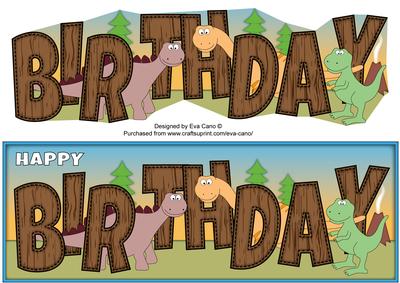 Dinosaurs Birthday Large Dl
