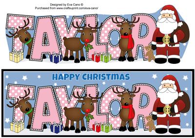 Santa and His Reindeers Taylor Large Dl