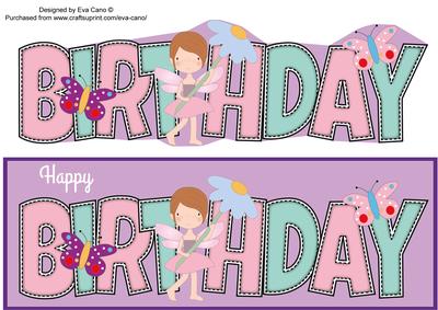 Little Fairy Birthday Large Dl