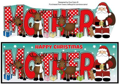Santa and His Reindeers Mother Large Dl