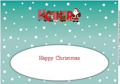 Santa and His Reindeers Mother Large Dl Insert