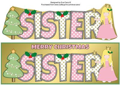 Christmas Little Princess Sister Large Dl