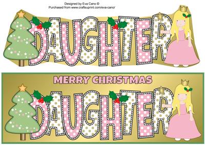 Christmas Little Princess Daughter Large Dl