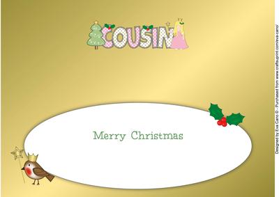 Christmas Little Princess Cousin Large Dl Insert