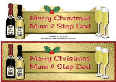 Christmas Champagne Mum & Step Dad Large Dl