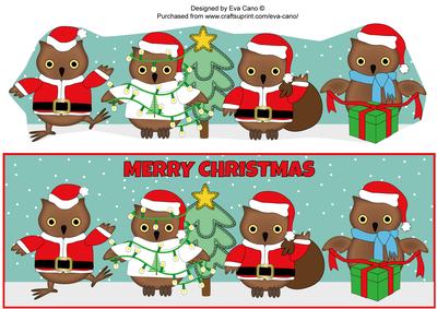 Christmas Owls Large Dl
