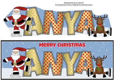 Santa & Rudolf Anya Large Dl