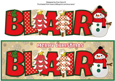 Cute Snowman Blair Large Dl
