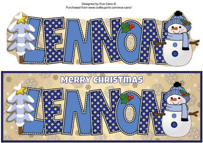 Cute Snowman Lennon Large Dl