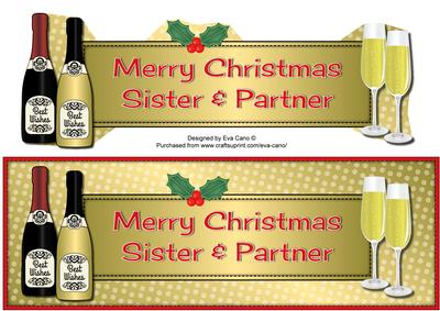 Christmas Champagne Sister & Partner Large Dl