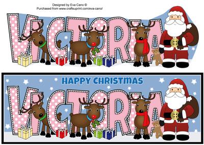 Santa and His Reindeers Victoria Large Dl