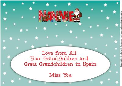 Santa and His Reindeers Nannie Large Dl Insert 2