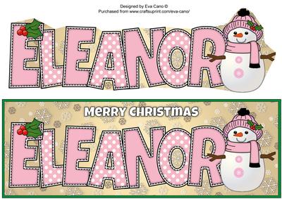 Cute Snowman Eleanor Large Dl