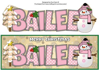 Cute Snowman Bailee Large Dl