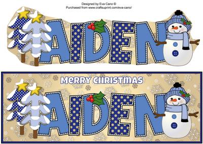 Cute Snowman Aiden Large Dl