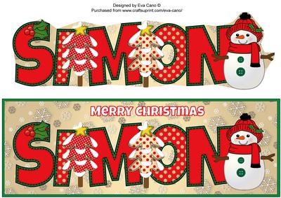 Cute Snowman Simon Large Dl