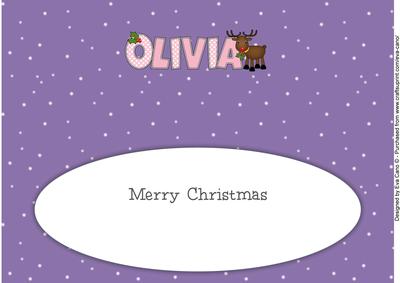 Rudolf the Red Nose Reindeer Olivia Large Dl Insert