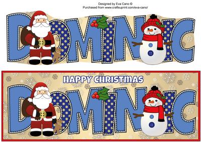Santa & Snowman Dominic Large Dl
