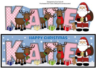 Santa and His Reindeers Kate Large Dl