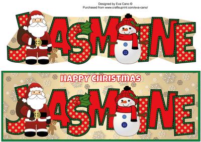 Santa & Snowman Jasmine Large Dl