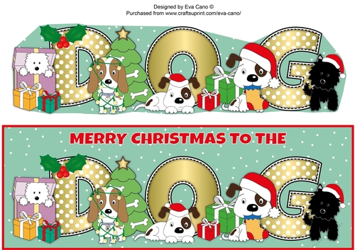 Merry Christmas to the Dog Large Dl