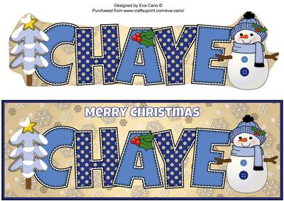 Cute Snowman Chaye Large Dl