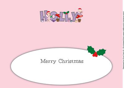 Christmas Fairies Holly Large Dl Insert