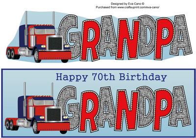 Truck Grandpa Large Dl
