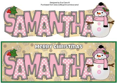 Cute Snowman Samantha Large Dl