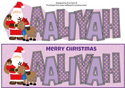 Santa with Rudolf Aaliyah Large Dl