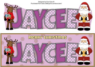Santa and Rudolf with Presents Jaycee Large Dl