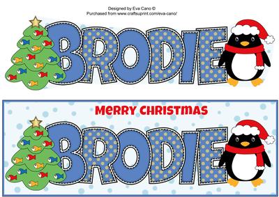 Eddie the Penguin Brodie Large Dl
