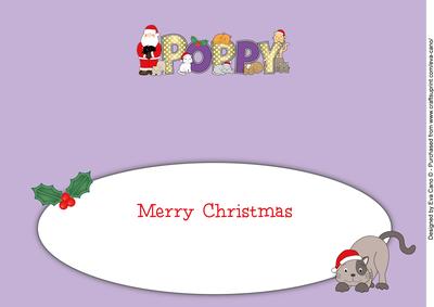 Christmas Cats with Santa Poppy Large Dl Insert